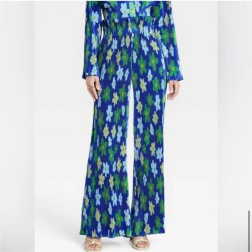 NEW NWT! SAMMY B TARGET BLACK HISTORY MONTH FLOWER PRINT WIDE LEG PANTS sz 1X